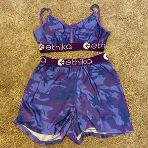 Two piece Ethika matching purple set